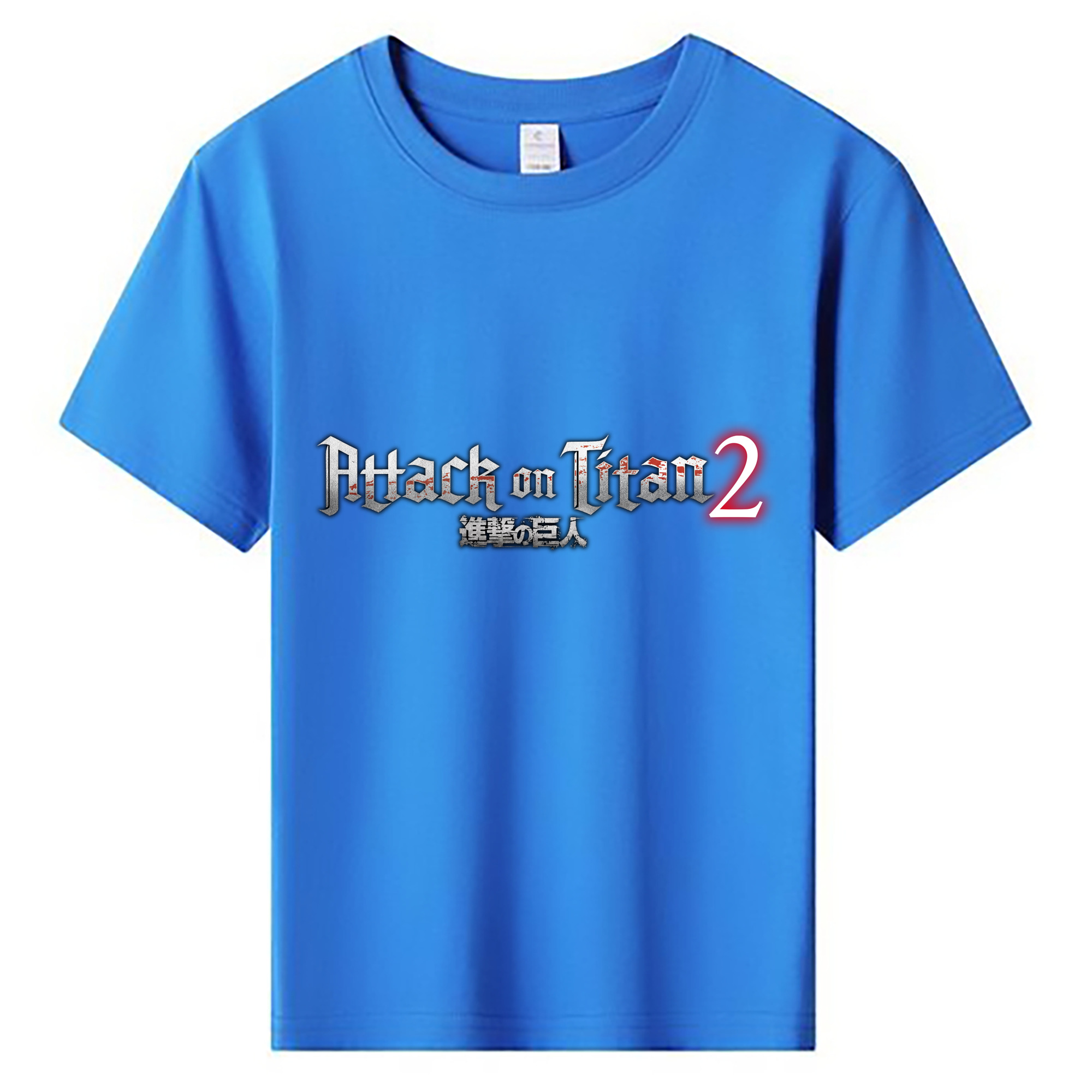 （画像用） 進撃の巨人 Attack on Titan 綿100％キッズTシャツ（フロントプリント）